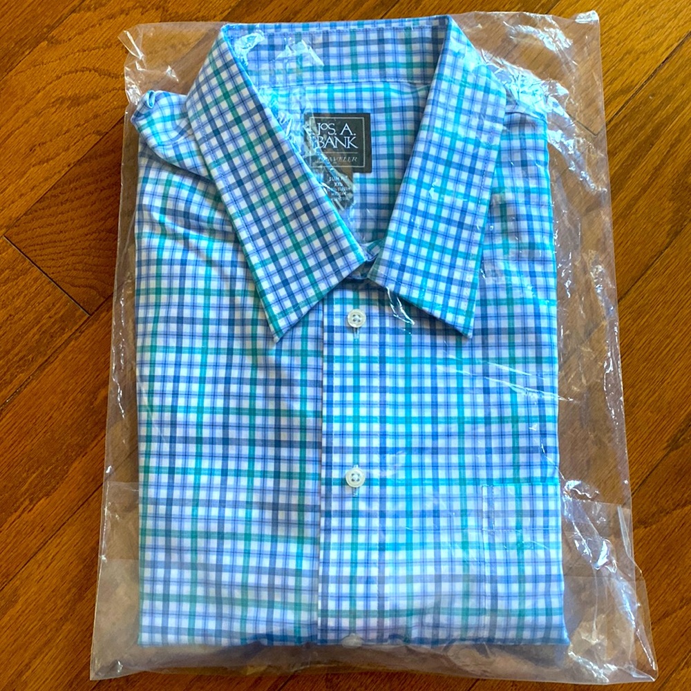Jos. A. Bank Traveler Slim Fit XXL Long Sleeve Dress Shirt
